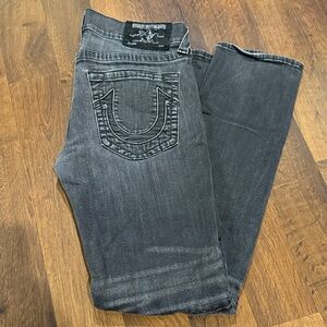 True Religion men’s Charcoal Denim Jeans size 33x32